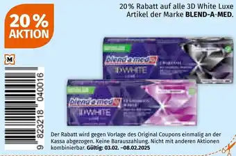 Müller auf alle 3D White Luxe Artikel der Marke BLEND-A-MED Angebot