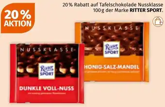 Müller auf Tafelschokolade Nussklasse  der Marke RITTER SPORT Angebot