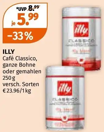 Müller ILLY Café Classico, ganze Bohne oder gemahlen Angebot