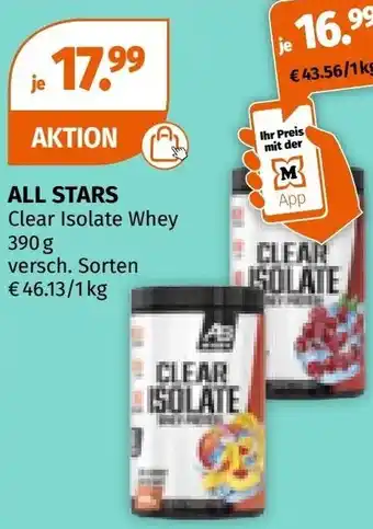 Müller ALL STARS Clear Isolate Whey Angebot