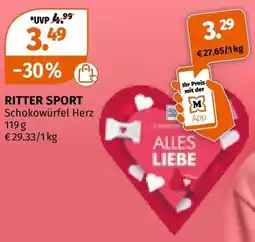 Müller RITTER SPORT Schokowürfel Herz Angebot