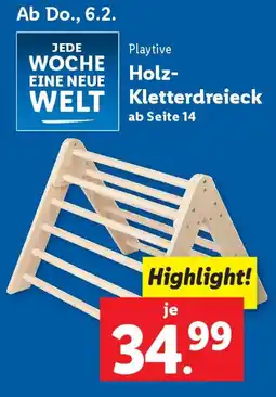 Lidl Holz-Kletterdreieck Angebot