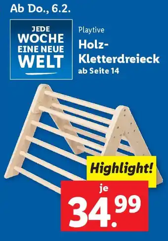 Lidl Holz-Kletterdreieck Angebot