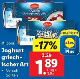 Lidl Joghurt griechischer Art Angebot