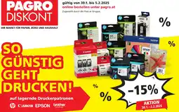 Pagro Diskont auf lagernde Druckerpatronen hp, Canon ,EPSON ,brother Angebot