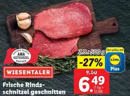 Lidl Frische Rinds- schnitzel geschnitten Angebot