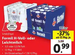 Lidl Formil H-Voll- oder Leichtmilch Angebot