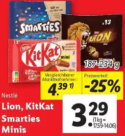 Lidl Lion, KitKat Smarties Minis Angebot