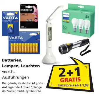 Pagro Diskont Batterien, Lampen, Leuchten Angebot