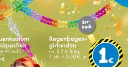 TEDi Regenbogen- girlanden ca. 2,5 m lang, 1 Stk. = 0,50 €, je Angebot