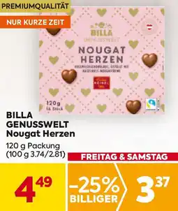 Billa Nougat Herzen Angebot