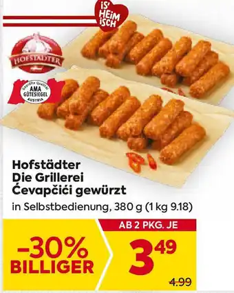 Billa Hofstädter Die Grillerei Ćevapčići gewürzt Angebot