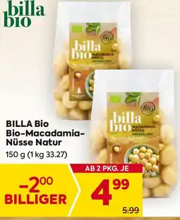 Billa Bio-Macadamia- Nüsse Natur Angebot