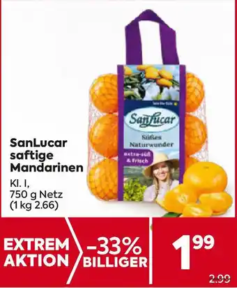 Billa saftige Mandarinen Angebot