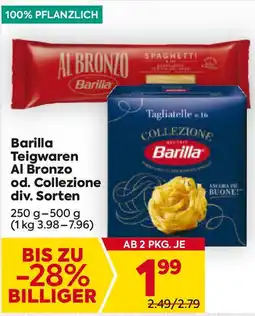 Billa Barilla Teigwaren Al Bronzo od. Collezione Angebot