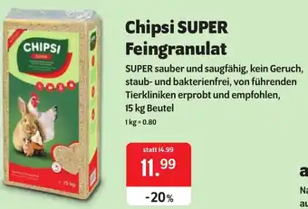 Das Futterhaus Chipsi SUPER Feingranulat Angebot