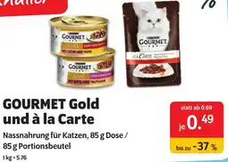 Das Futterhaus GOURMET Gold und à la Carte Angebot