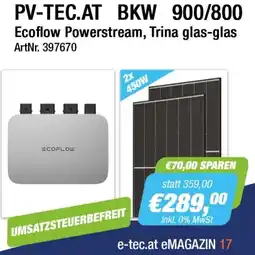 e-tec PV-TEC.AT BKW 900/800 Ecoflow Powerstream, Trina glas-glas Angebot