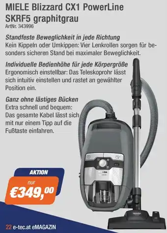 e-tec MIELE Blizzard CX1 PowerLine SKRF5 graphitgrau Angebot