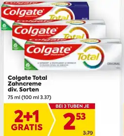 Billa Colgate Total Zahncreme div. Sorten Angebot