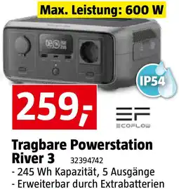 Bauhaus Tragbare Powerstation River 3 Angebot