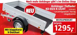 Bauhaus Anhänger Tieflader KD-EU3-K LIGHT Angebot