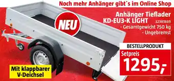 Bauhaus Anhänger Tieflader KD-EU3-K LIGHT Angebot