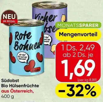 Spar Südobst Bio Hülsenfrüchte Angebot