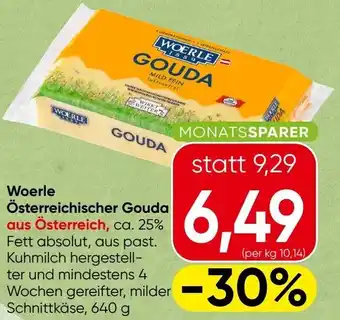 Spar Woerle Österreichischer Gouda Angebot