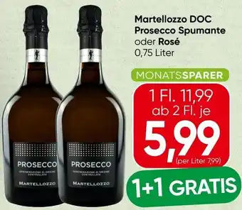 Spar Martellozzo DOC Prosecco Spumante oder Rosé Angebot