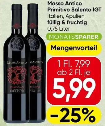 Spar Masso Antico Primitivo Salento IGT Angebot