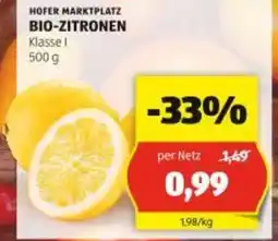 Hofer BIO-ZITRONEN Angebot