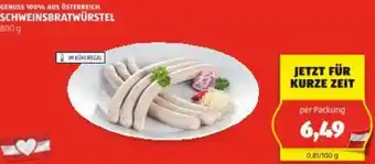 Hofer SCHWEINSBRATWURSTEL Angebot