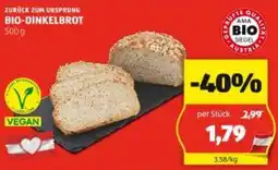 Hofer BIO-DINKELBROT Angebot