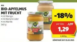 Hofer BIO-APFELMUS MIT FRUCHT Angebot