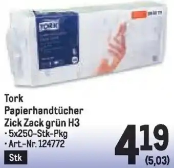 Metro Papierhandtücher Zick Zack grün H3 Angebot