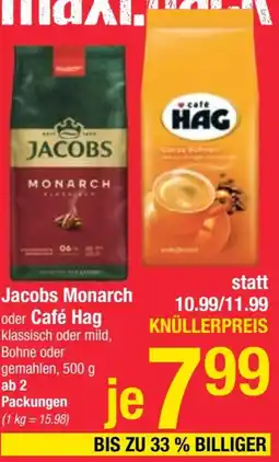 Maximarkt Jacobs Monarch oder Café Hag Angebot