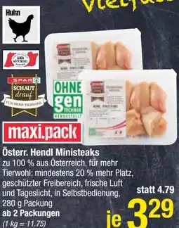 Maximarkt Österr. Hendl Ministeaks Angebot