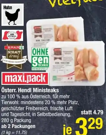 Maximarkt Österr. Hendl Ministeaks Angebot