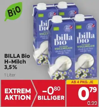 Billa Bio Billa Bio H-Milch 1 Liter Angebot