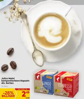 Billa Julius Meinl Kompostierbare Kapseln 10 Stück Angebot