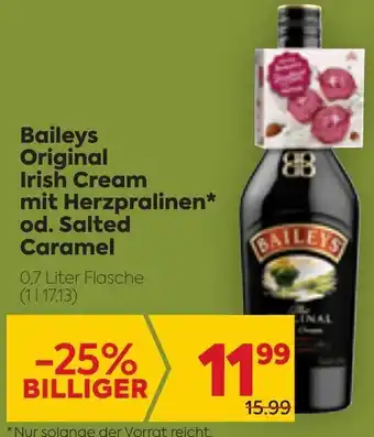 Billa Baileys Original Irish Cream Mit Herzpralinen Od. Salted Caramel 0,7 Liter Angebot