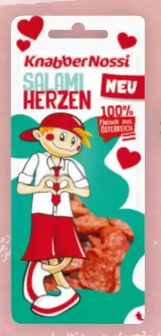 Billa Knabbernossi Salami Herzen Angebot