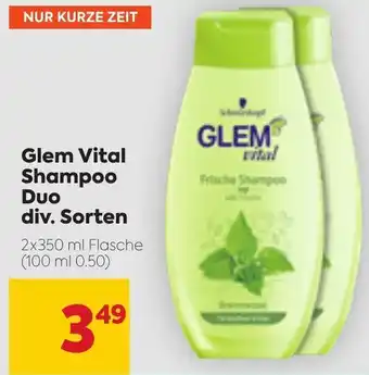 Billa Glem Vital Shampoo Duo 2x350 ml Angebot