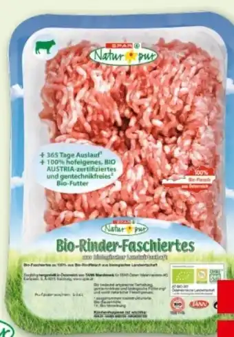 Interspar Spar Natur pur Bio-Rinder-Faschiertes Angebot