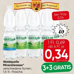 Spar Waldquelle Mineralwasser Angebot