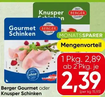 Spar Berger Gourmet-Schinken Angebot