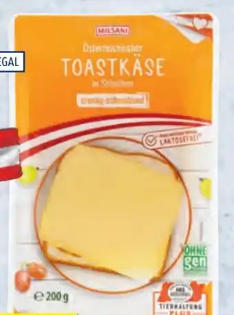 Hofer Milsani Toastkäse Scheiben Angebot