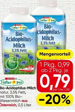 Spar Bio-Acidophilus-Milch Natur 3,5% Fett SPAR Angebot