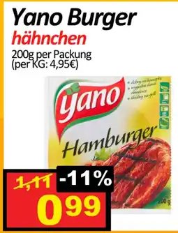 Wurstico Yano Burger hähnchen Angebot